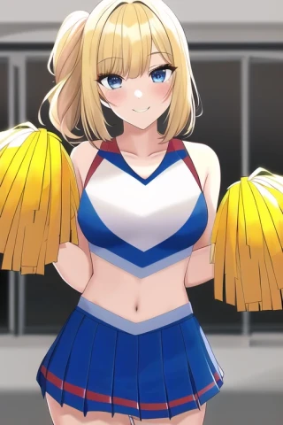ミディアムヘア, 女性, 笑う, 傑作, チアガール
